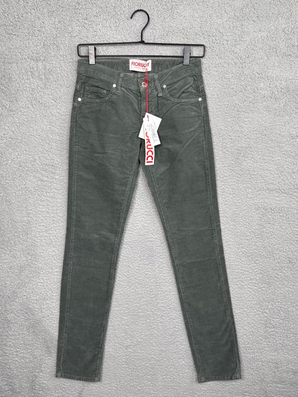 Fiorucci  Low-Rise Light Weight Corduroy Olive Jeans Women’s Sz 25